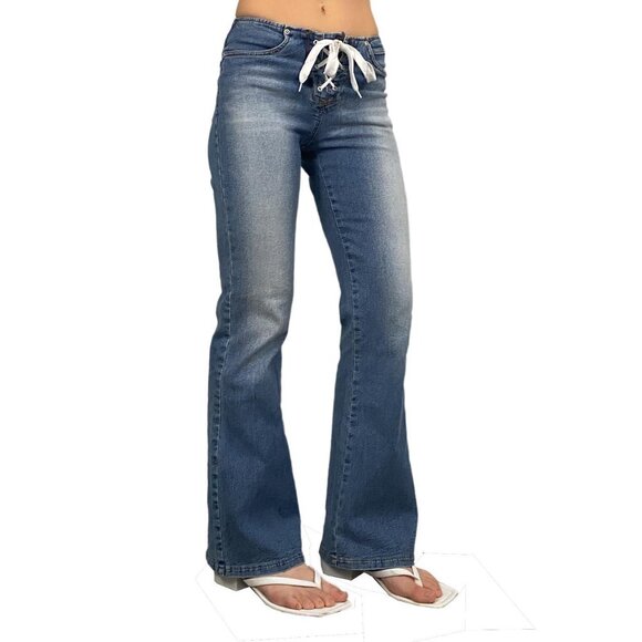 Y2K Limited Too lace up jeans - Picture 1 of 3